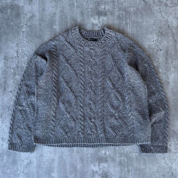 Vintage Y2K Asos Grey Knit Essential Corded Sweater - Picture 1 of 3